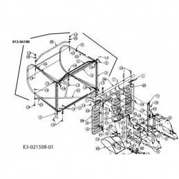 MTD BAC COMPLET 76CM 200L 91304196, 913-04196