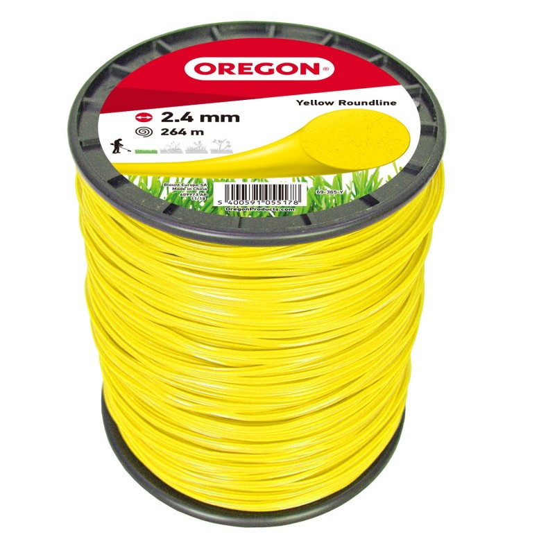 OREGON FIL NYLON ROND JAUNE 2.4X264MM, 69365Y, 69-365-Y