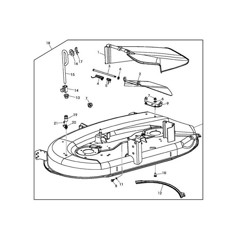 PLATEAU DE COUPE TRACTEUR TONDEUSE JOHN DEERE