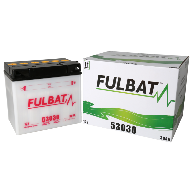 FULBAT BATTERIE 53030 ACIDE SEPARE (FOURNI) 12V 30 Ah 186-130-171 - / + 53030