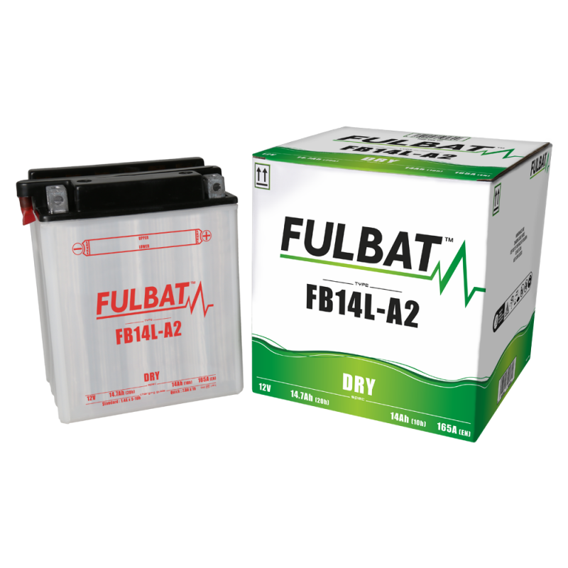 FULBAT BATTERIE FB14A-A2 ACIDE SEPARE (FOURNI) 12V 14.7 Ah 134-89-176 + / - FB14AA2