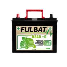 FULBAT BATTERIE NS40 (+G) Ca/Ca 12V 36 Ah 195-126-221 + / - NS40G ISEKI BORNES JAPONAISES AVEC ADAPTEURS FOURNIS