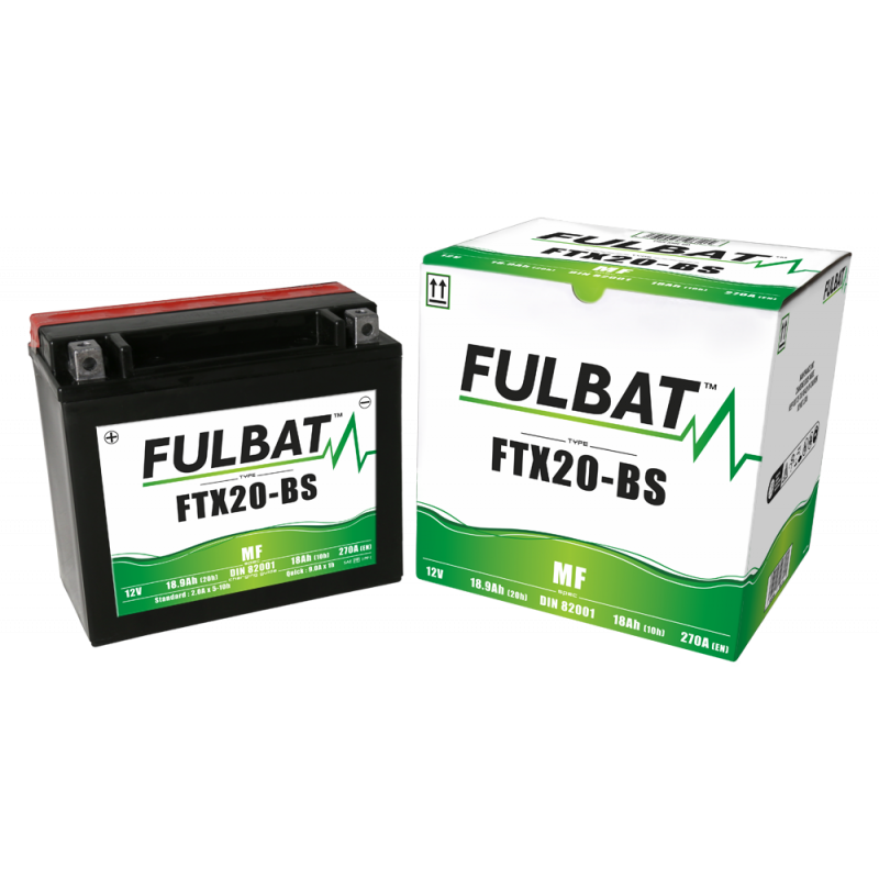 FULBAT BATTERIE FTX20-BS ACIDE SEPARE (FOURNI) 12V 18.9 Ah - FTX20BS