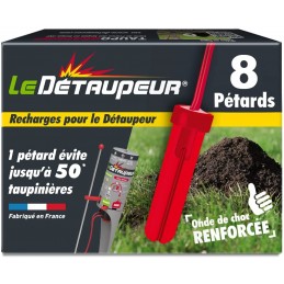 Piège à taupe kit valisette appareil + 8 pétards Le Détaupeur