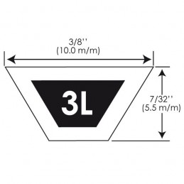 Courroie tondeuse MTD, Gutbrod, Cub Cadet 7540460, 754-0460