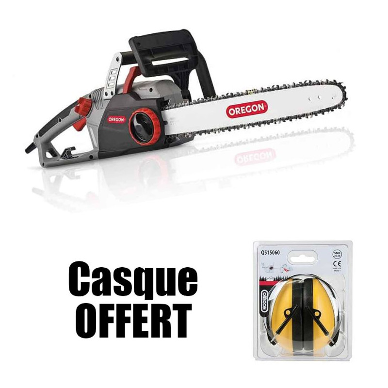 Tronçonneuse électrique Oregon CS1500 - 2400W + Casque offert Tronçonneuse électrique Oregon CS1500 - 2400W + Casque offert