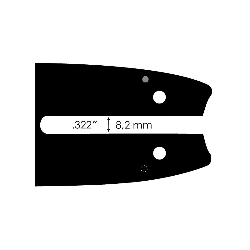 Guide chaîne de tronçonneuse Carlton de 30 cm, 3/8 Lo-Pro, .050, 1.3. Ref 12-26-N144-RK