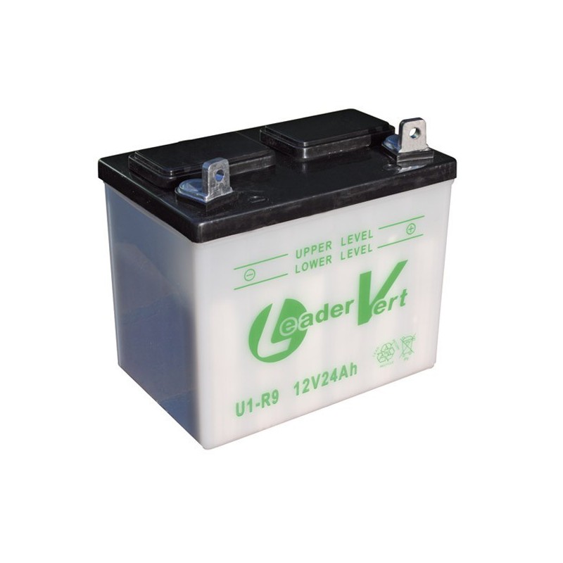 Batterie tracteur tondeuse sans acide U1R9, 12V , 24Ah, borne + à droite