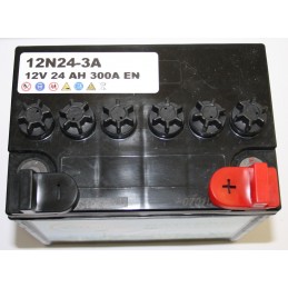 Batterie tracteur tondeuse 12N24-3A, 12 V, 24 Ah sans acide