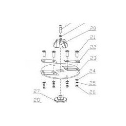 Vis de couteau de Broyeur de végétaux BR159T50, GYHCS50A21