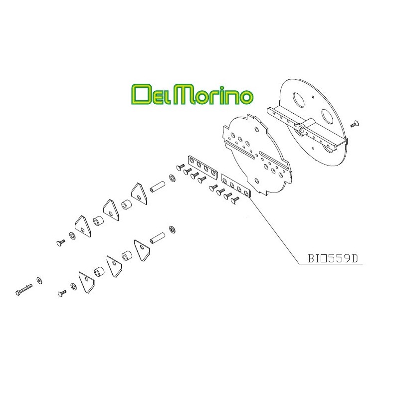 Couteau broyeur de végétaux Delmorino Scutum BIO559D