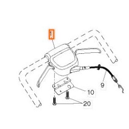 Boitier de commande pour l'entrainement de la tondeuse à gazon MC CULLOCH M56-190AWFPX référence 501407805, 501-407805