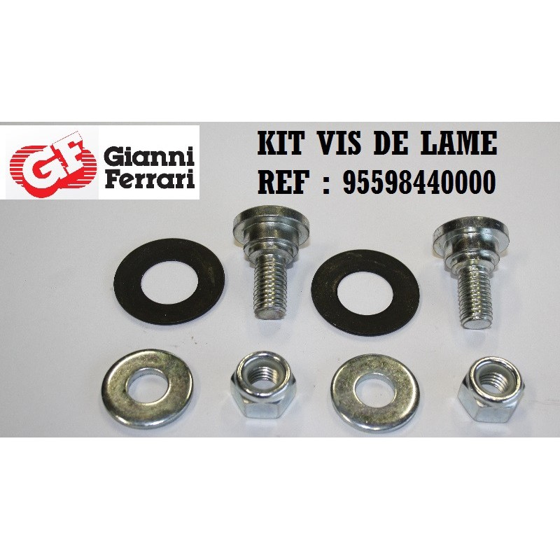 Kit vis de lame, 95598440000, tondeuse Gianni Ferrari, GTM155, GTM160