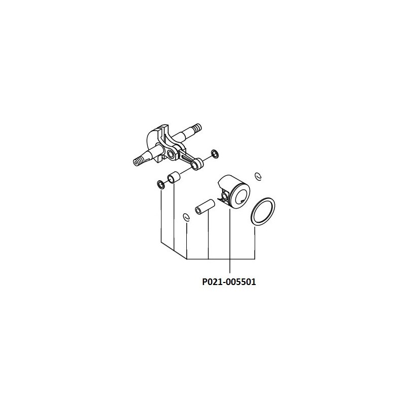 Kit piston tronçonneuse Echo CS320 TES, P021-005501, P021005501