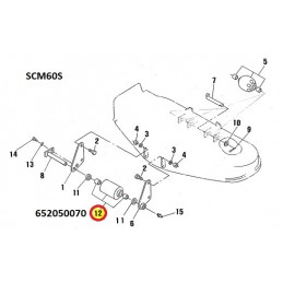 Roue de plateau de coupe Shibaura 652050070, SCM48, SCM48S, SCM60S