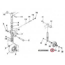 Roue de plateau de coupe Shibaura 652050080, SCM48, SCM48S, SCM60S