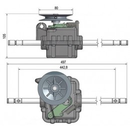 Transmission Emak, AR48, AR53, MAX53, 66060360D