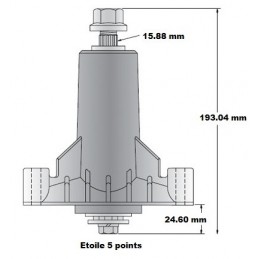 Palier de lame autoportée 5 étoiles Husqvarna, Bestgreen, Mc Culloch, Jonsered, 130794, 532130794, 130774