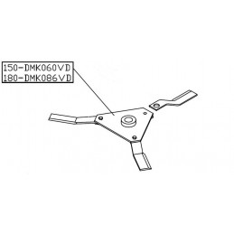 Palier de lame, support de lame, Gyrobroyeur Delmorino DMK150/3, DMK060VD