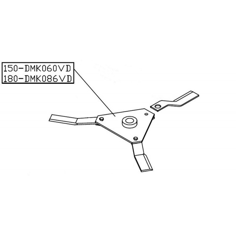 Palier de lame, support de lame, Gyrobroyeur Delmorino DMK150/3, DMK060VD