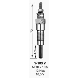 NGK BOUGIE DE PRECHAUFFAGE Y103V UT