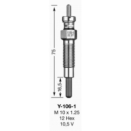 NGK BOUGIE DE PRECHAUFFAGE Y1061 UT